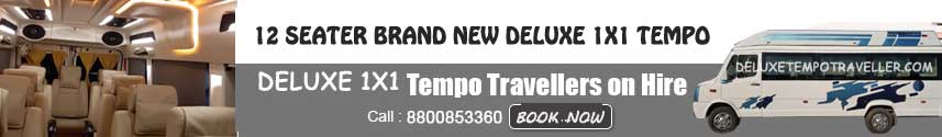 12 seater brand new deluxe 1x1 maharaja tempo traveller on rent in delhi