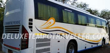 38 seater volvo luxury coach hire with toilet washroom in delhi