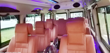 12 seater with bed deluxe 1x1 tempo traveller hire in delhi