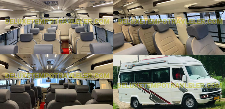 15 seater all pushback luxury tempo traveller hire in delhi