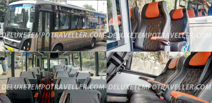 21 seater mini coach luxury pack glass coach hire in delhi