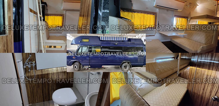 8 seater mini caravan coach with sofa bed seating with toilet and washroom