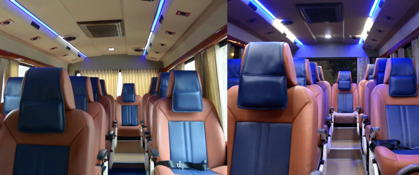 15 seater nissan coach mini van hire delhi