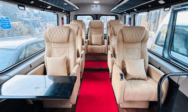 9+1 seater force urbania luxury van with 1x1 modified seats on rent in delhi