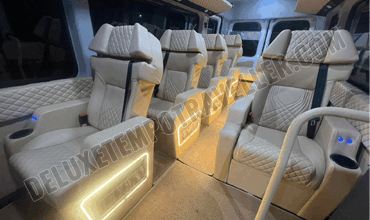 11 seater force urbania luxury van with 1x1 modified seats on rent in delhi