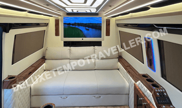 7 seater premium caravan vanity van on rent in delhi