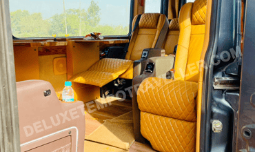 8 seater premium force urbania luxury van with 1x1 modified seats on rent in delhi