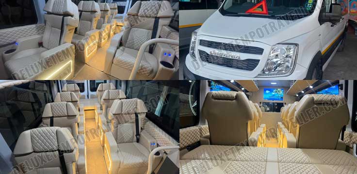 11+1 seater force urbania van with modified luxury seats mini van on rent in delhi