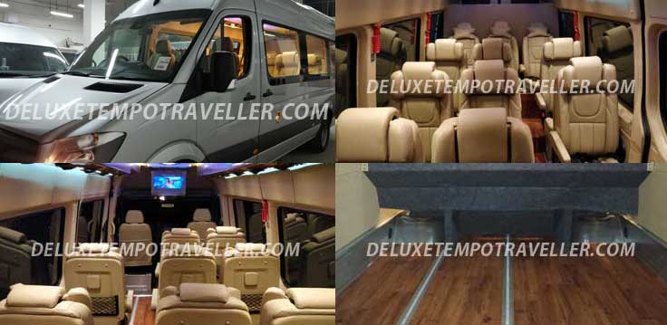 12 seater 2x1 mercedes benz sprinter imported mini van hire delhi