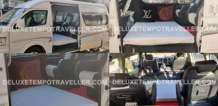 5 seater foton view imported mini van with bed seating on rent in delhi