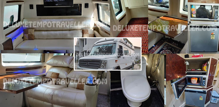 6 seater luxury caravan vanity van with toilet hire in delhi jaipur punjab