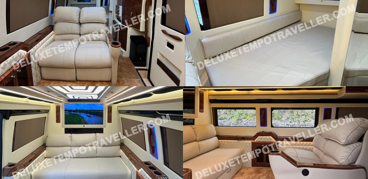 7 seater premium caravan vanity van hire in delhi with toilet washroom hire