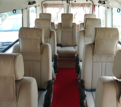9 seater deluxe 1x1 tempo traveller hire in gurgaon